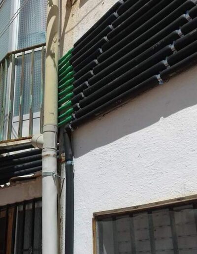 instalacion tuberia gas en fachada